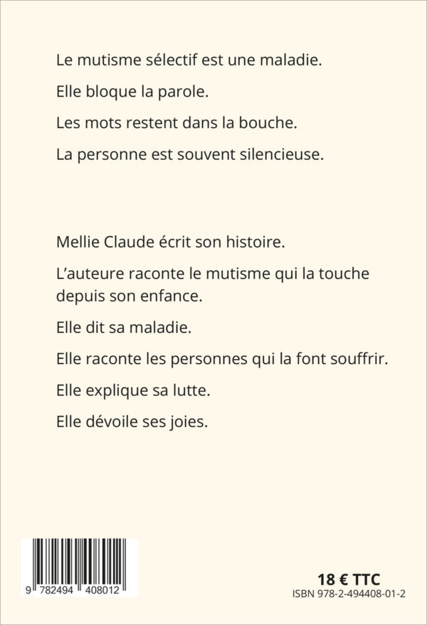 Mon silence fait parler les autres - Mellie Claude-Collection Français Facile